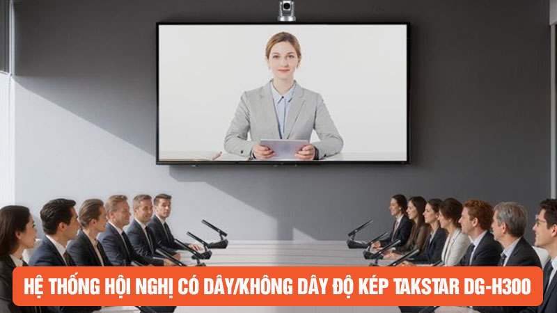 Hệ thống hội nghị có dây/không dây chế độ kép Takstar DG-H300
