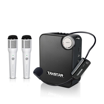 TAKSTAR E500W Máy trợ giảng kèm micro không dây đeo tai, micro cầm tay